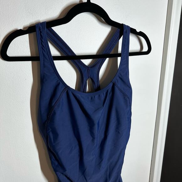 Speedo Navy Blue One Piece Endurance Swimsuit Size 12 - Picture 2 of 7